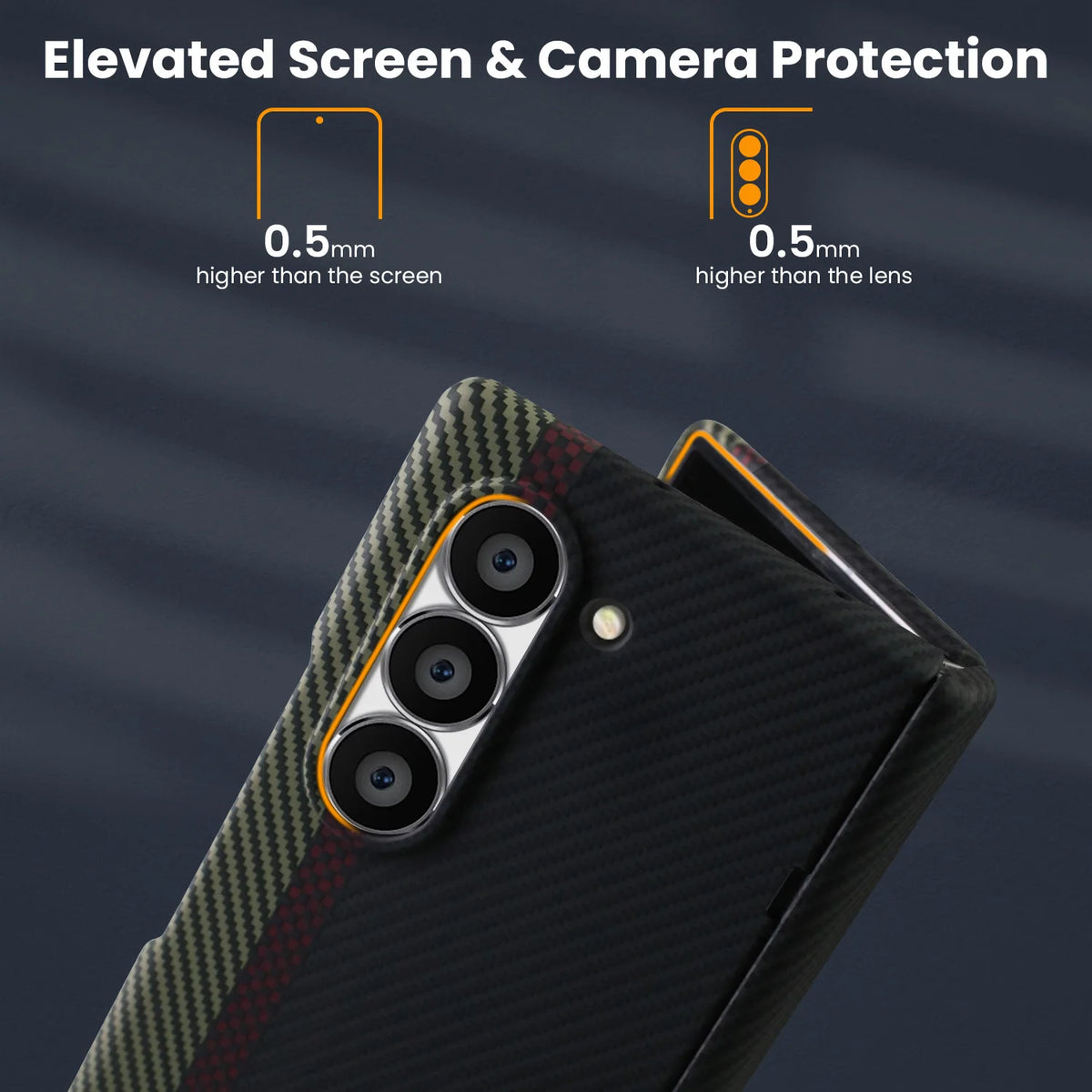 Suitable for Samsung Fold7/Fold6/Fold5/Fold4/Fold3 PC Skin-Feel Material, Transparent, High-End Dopamine Color Scheme