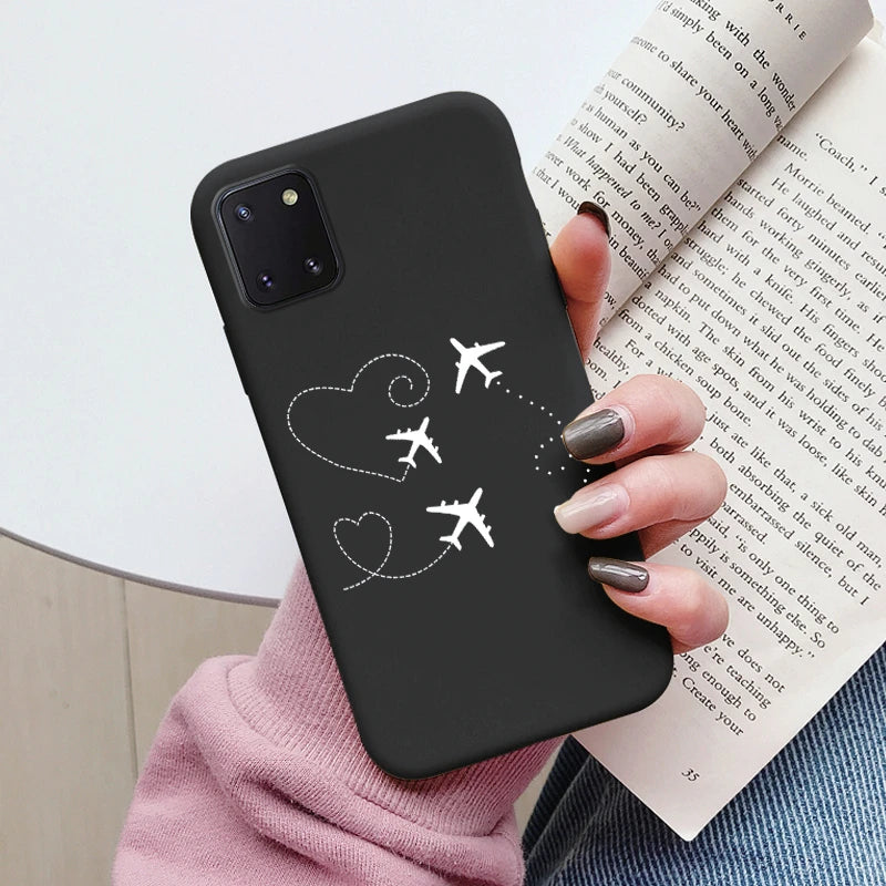 Soft Case For Samsung Galaxy Note 10 Lite Phone Cover Cute Flowers Butterfly Fundas TPU Coque For Samsung Note 10 Lite Bumper