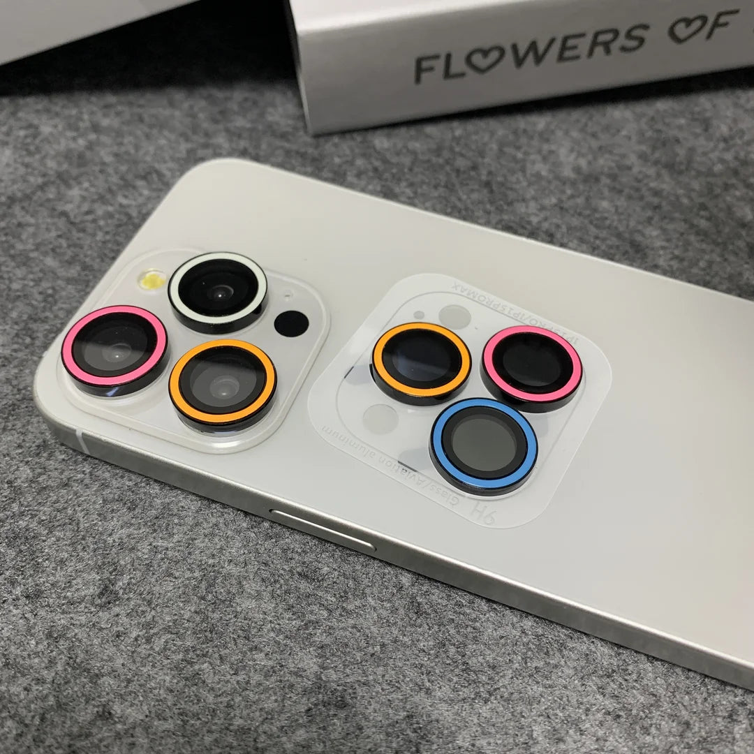Luminous Camera Protector For IPhone 16 Pro Max 16 Plus 15Pro Lens Film Ring Anti-Scratch Tempered Glass Glowing Protective Cap