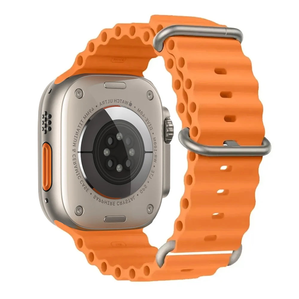 Ocean Band for Apple watch Ultra 3 Series 11 10 9 7 8 6 SE 49mm 45mm 46mm 42mm 44mm 40 41 Silicone bracelet correa iWatch Strap