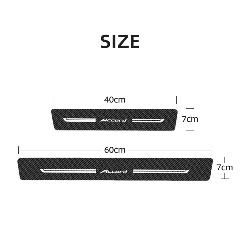 for Honda Accord 2016 2017 2018 2019 2020 2021 Car Door Sill Protector Rear Trunk Scuff Plate Threshold Sticker Accessories