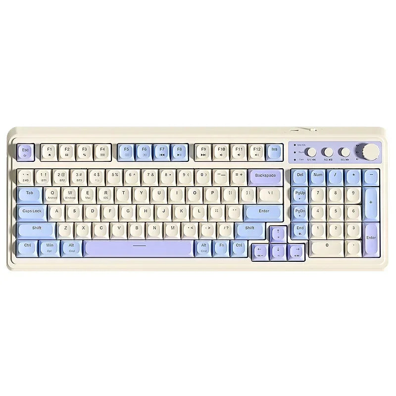 AULA S99 2.4G Wireless/ Bluetooth/Wired Three Mode Gaming Keyboard RGB Ergonomic Keyboard Office Typing Mute 99 Keys Keyboard
