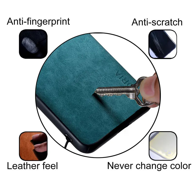 Premium Leather Card holder Case for Samsung Galaxy S10 S10e S9 Plus Lite Scratch-Resistant Solid Color Pocket Holder Cover