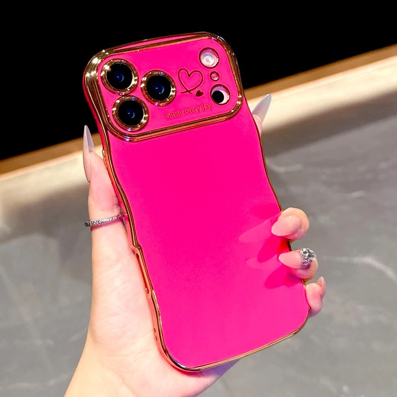 Plating Soft Wave Case For iPhone 17 Air 16E 16 15 14 13 12 11 Pro Max 17Pro 16Pro 15Pro 14Pro IPhone16 IPhone15 IPhone14 Cover