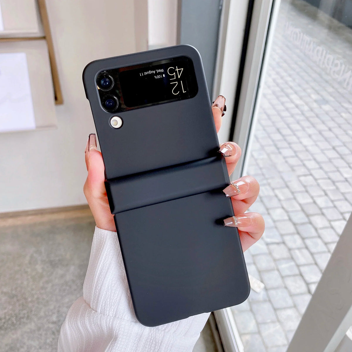 Luxury Ultra Slim Hard Folding Phone Case for Samsung Galaxy Z Flip 8 7 FE 6 5 4 3 Shockproof Foldable Skin Feel Protector Cover