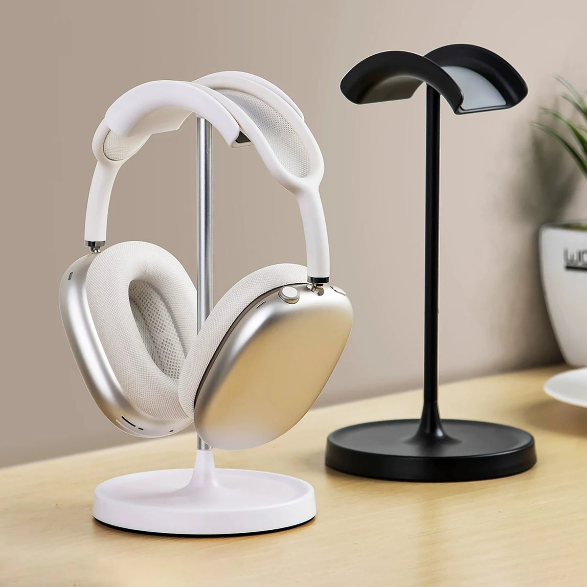 Headphone Stand Desk Headset Holder Universal Headphone Support Aluminium Alloy ABS Material Weighted Base Black White Stand