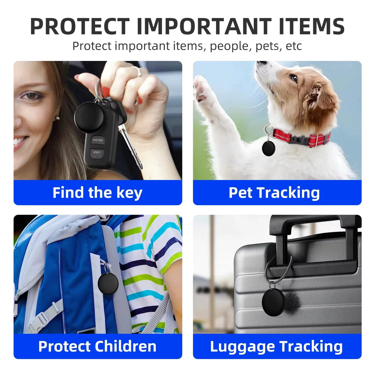 Google Find My Tracker for Android - Smart GPS Tag for Keys, Bag, Wallet & Car Location