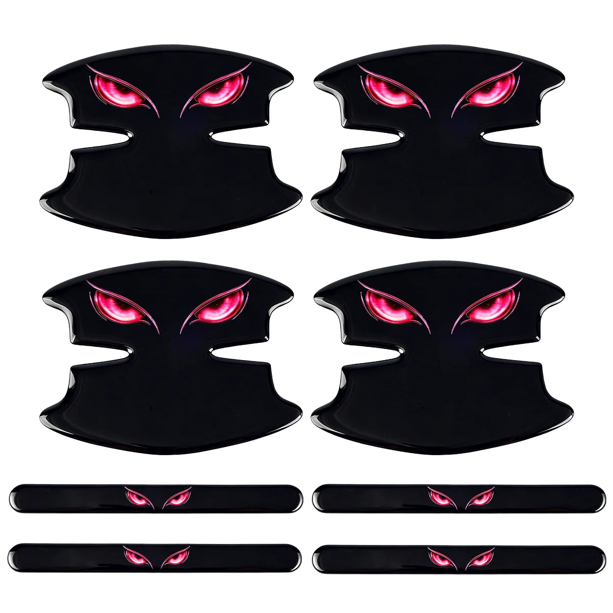 8Pcs Universal Car Door Handle Bowl Anti-Scratch Stickers Evil Eye Pattern Protector Decals For Sedan SUV Pickup Auto Accessorie
