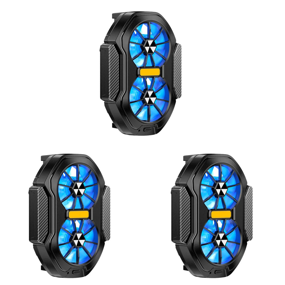 FS01 Dual Fan Rechargeable Mobile Phone Cooler Stronger Cooling Air Phone Radiator Mini Back Clip USB Radiator for Android IOS