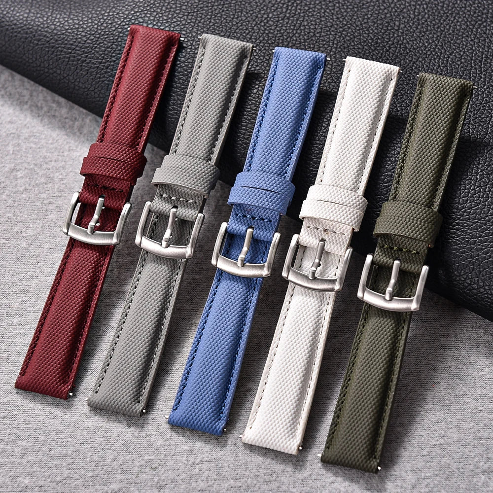 NATOBELT Sailcloth Watch Strap 18mm 19mm 20mm 22mm PVC Watch Strap Nylon Watchband Quick Release Sport Wristband Accessories