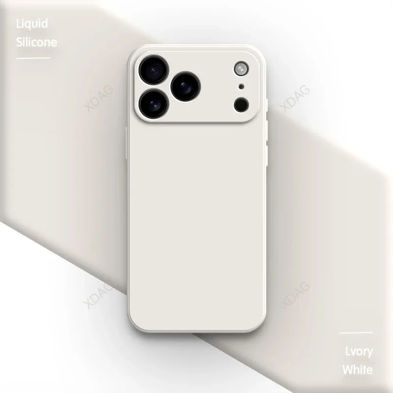 Dual Layer Mobile Cases for IPhone 17 Pro Max Air 17Pro 17Max 5G Shockproof Soft Liquid Silicone Phone Cover Housing Accessories