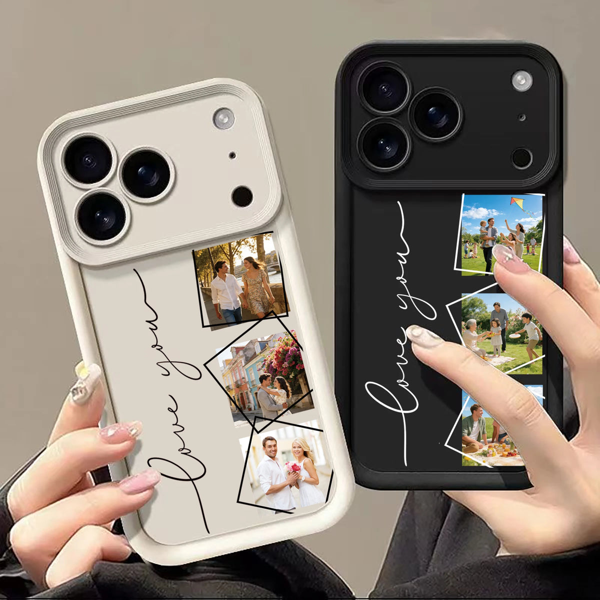 Personalized Custom Multiple Photo Phone Case for iPhone18 17 16 15 14 13 12 11 Pro Max Air Plus Stylish Soft TPU Cover