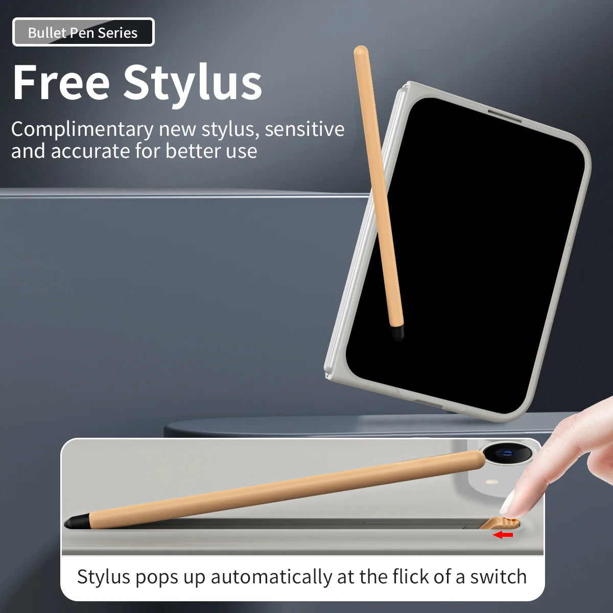 For iPhone Duo Case Ultra-Thin Skin-Friendly Matte With Tempered Film Touch Pen Folding Shockproof Protection Cover Accessories