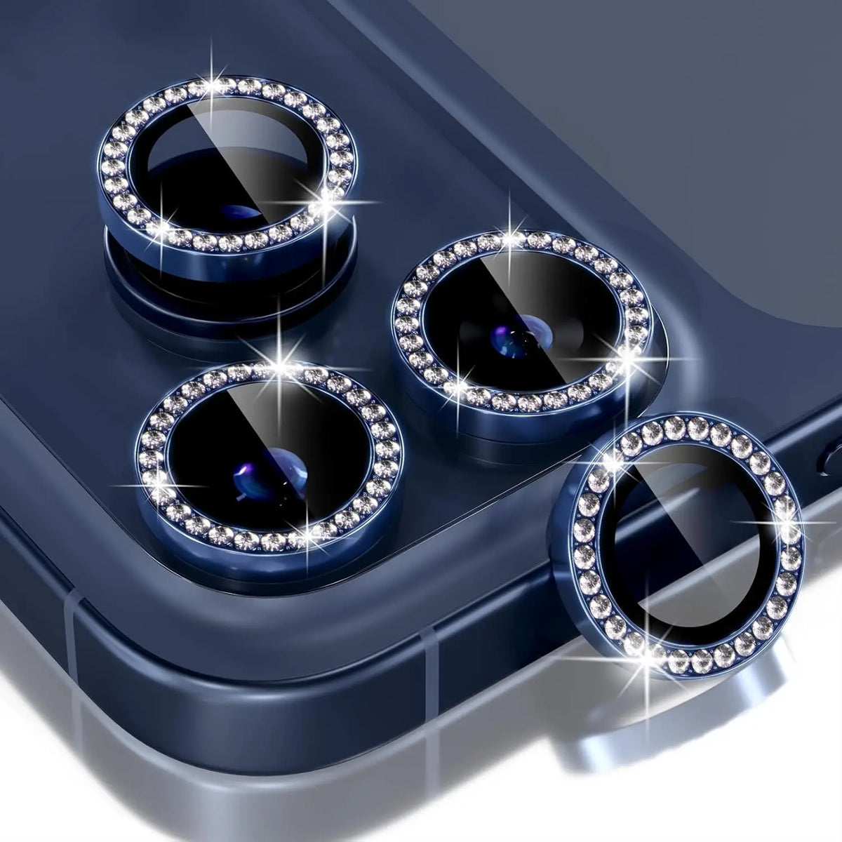 Bling Glitter Diamond Metal Frame Camera Protector For IPhone 17 Pro Max Air 17Pro Alloy Lens Tempered Glass Film Ring Cover Cap