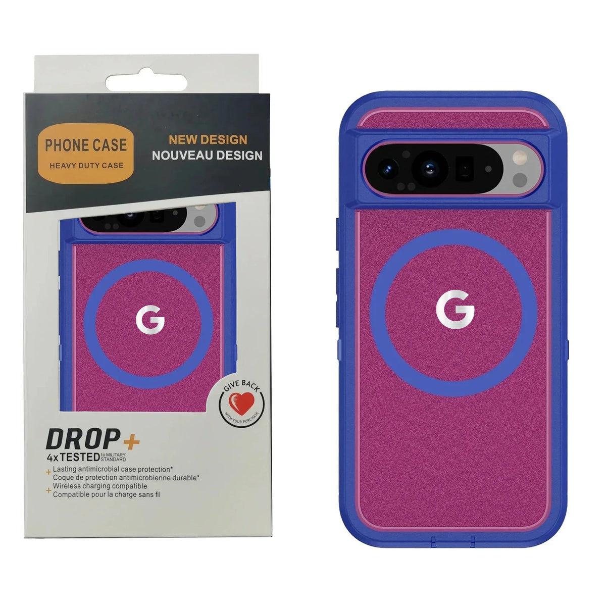 Heavy Armor Magnetic Wireless Charging Rugged Case For Google Pixel 10 9 Pro XL 8 A Pro PC+TPU Enhanced Shockproof Buffer Cover