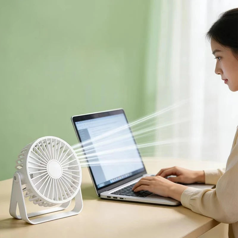 Mini USB Desktop Fan Portable 360° Adjustable Small Fan For Student Dormitory Computer Summer Gadget Home Desk Office