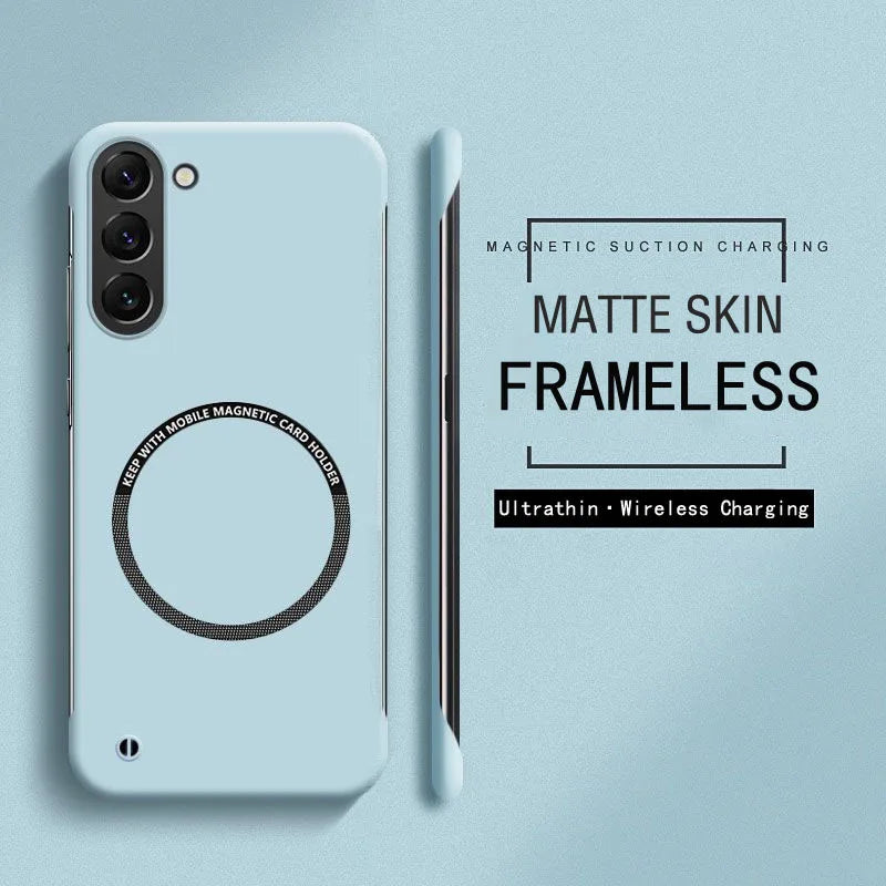 Matte Skin Frameless Magnetic Slim Case For Samsung Galaxy A31 A32 A33 A34 A52 A53 A54 A55 A73 Hard PC Back Cover