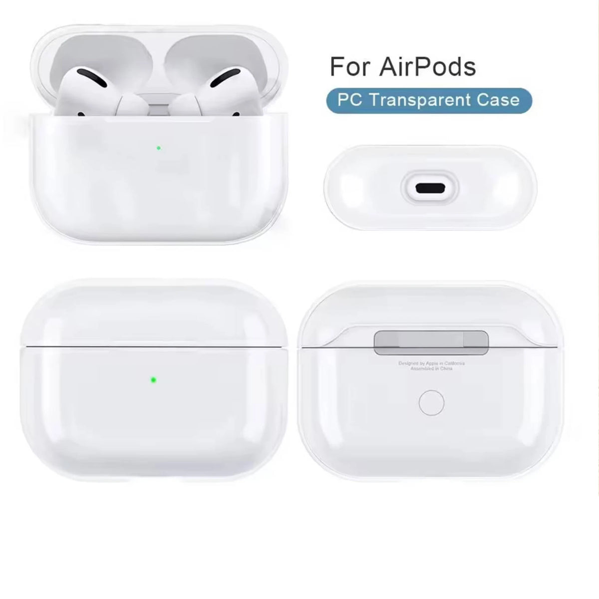 Transparent Earphone Case for Airpods Pro 3 Generation Cases Hard TPU Clear Headphone Cover for Airpods 4 3 2 1 Soft Case