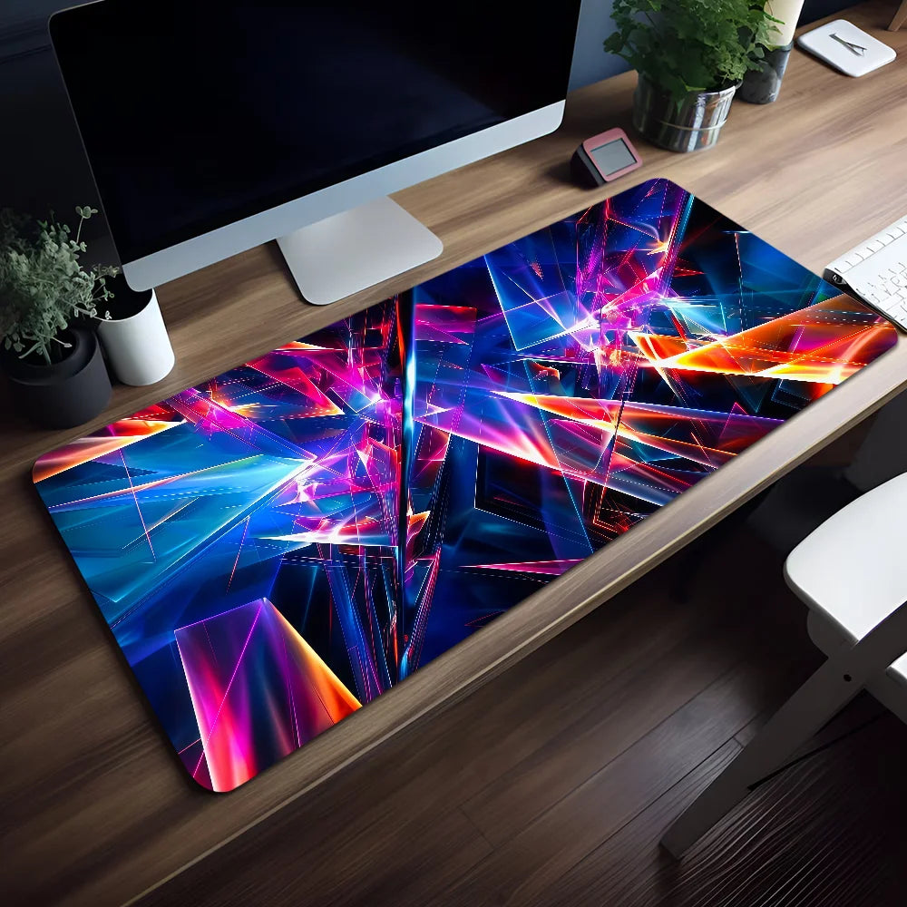 Geometric Blue Gradient Honeycomb Mouse Pad Non-slip Thickened Large Writing Lockedge Office Student Gaming Cushion MousePad