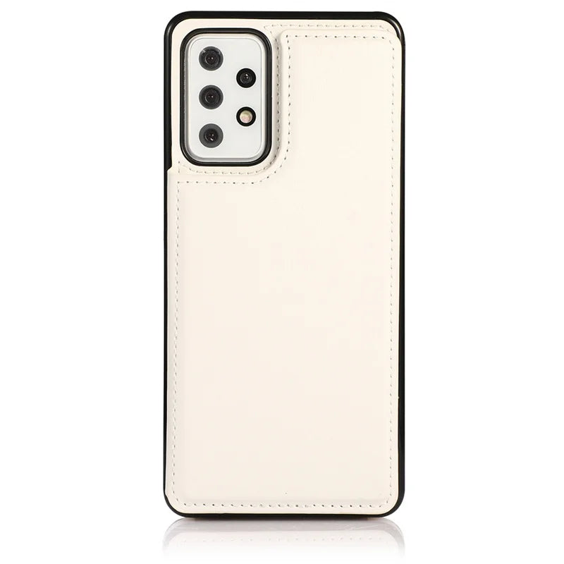 Leather Case For Samsung Galaxy S23 S22 S21 S20 FE S10 S9 S8 Note 20 10 9 8 Ultra Plus Card Slots Stand Holder Phone Bag Cover
