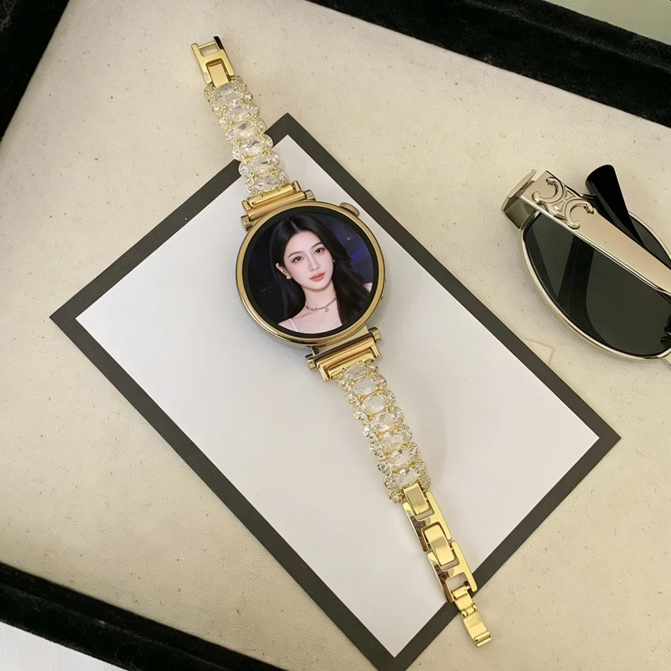 Luxury Jewelry Band Watch Band for Samsung Galaxy Watch 8 40/44/47mm Ultra 7 6 5 Classic 46mm Huawei 11 GT 5 4 3 Pro Woman Strap