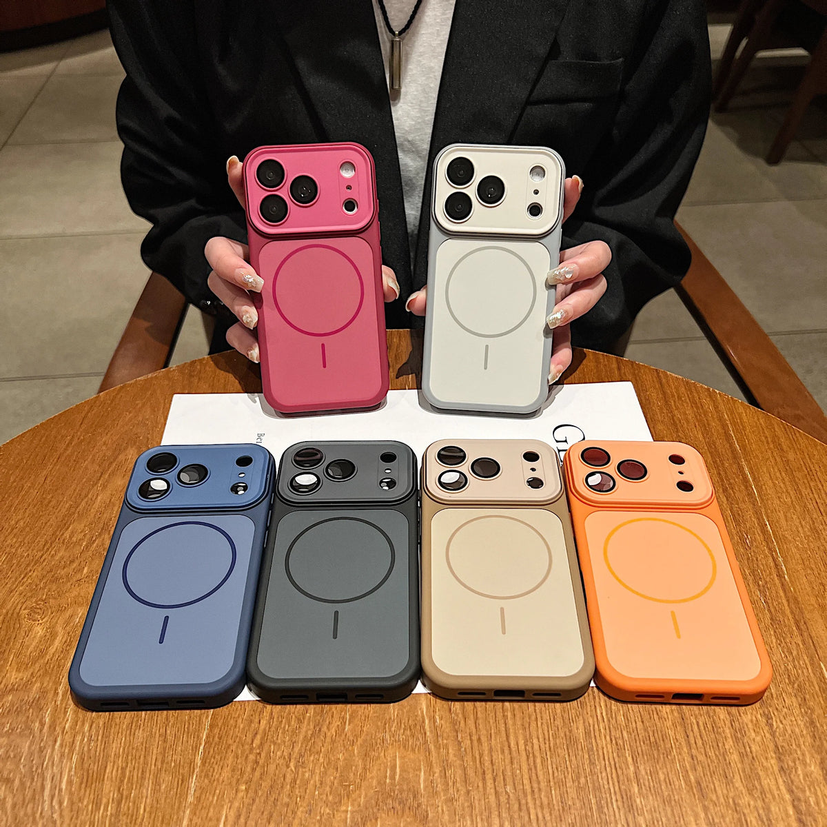 Magnetic Skin Feel Phone Case for iPhone 17 Pro Max 16 15 14 13 12 11 Plus Shockproof for Magsafe Slim Camera Protection Cover