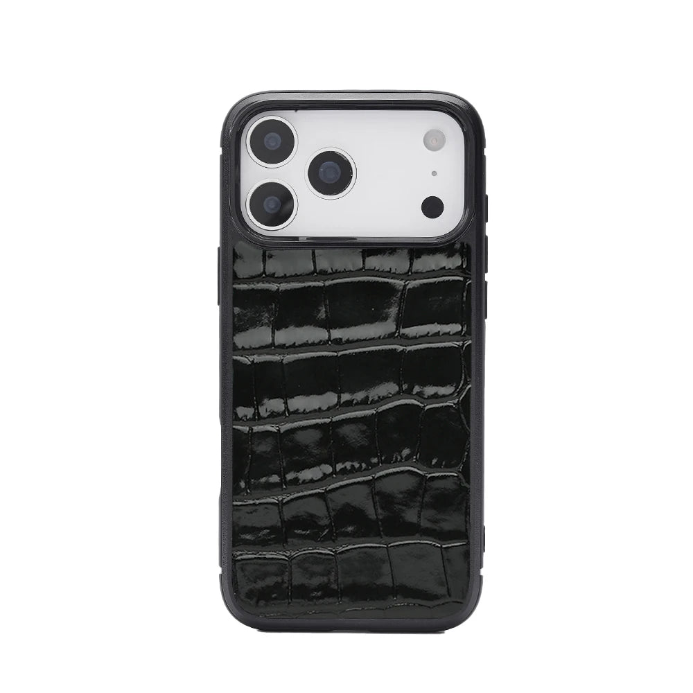 Custom Name Personalized Crocodile Pattern Italian Leather Luxury Phone Cover for Iphone 16 14 15 17 18 Pro Max Case Gift Friend