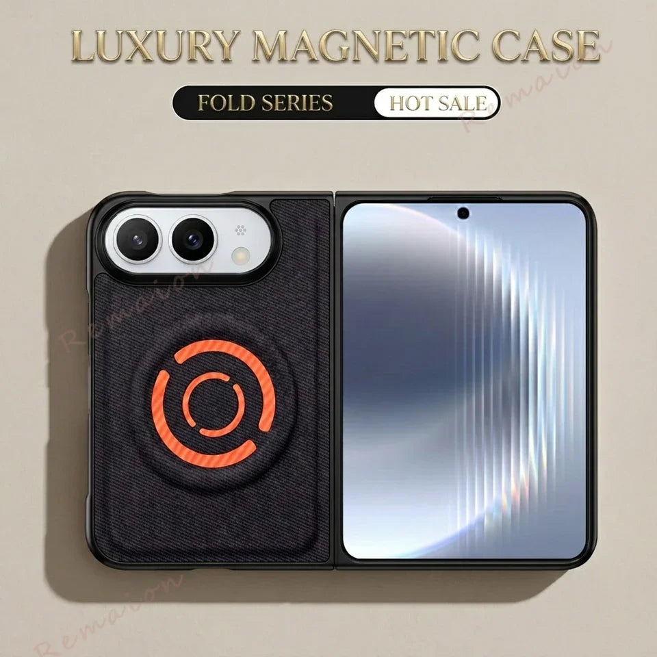 Fashion Magnetic Tech Fabric Phone Case For iPhone DUO 18Fold Magsafe Official Shockproof Protector Cover 18DUO