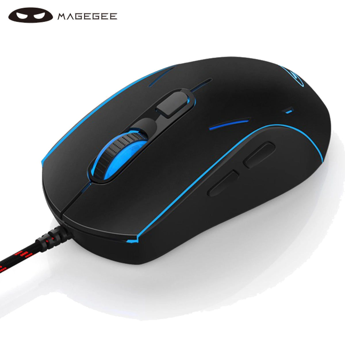 MageGee G12 Wired Mute Gaming Mouse , 7 Colors Breathing LED Backlit Mouse, 6 Adjustable DPI Ergonomic Optical Mouse for Windows