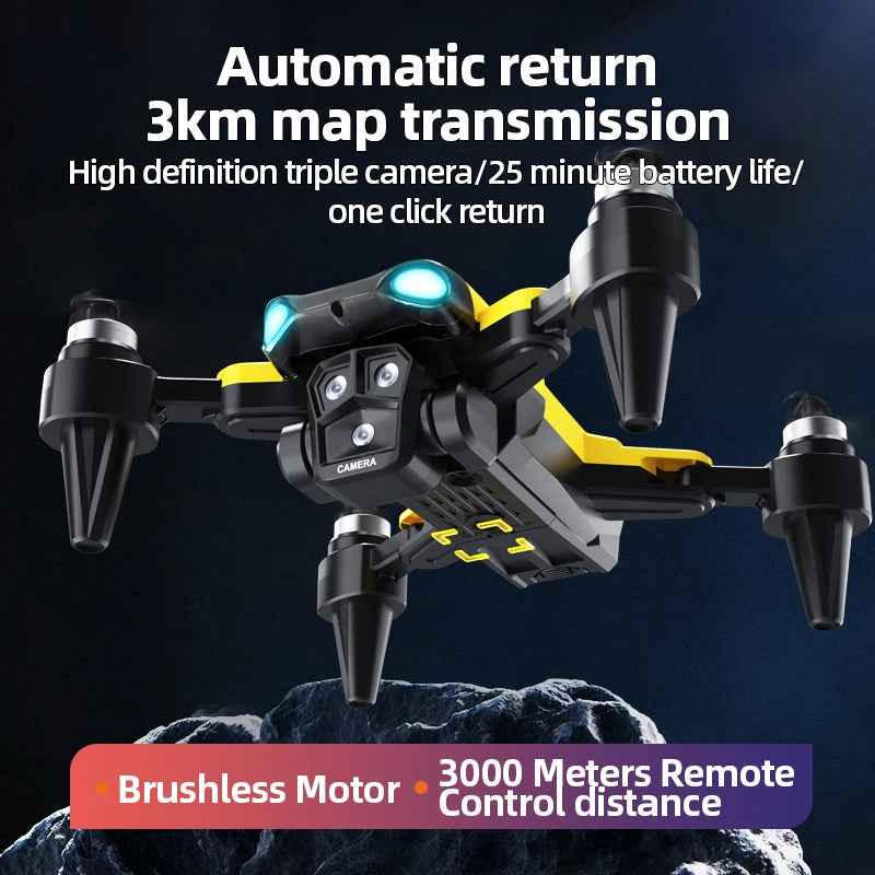 New B9 Pro RC Drone 4K 1080P Wide Angle Dual HD Camera Foldable Quadcopter WiFi FPV Altitude Hold, Long Endurance Drone - Equipped With Optical Flow Positioning And Dual High-definition Cameras, It Is The Perfect Gift For A