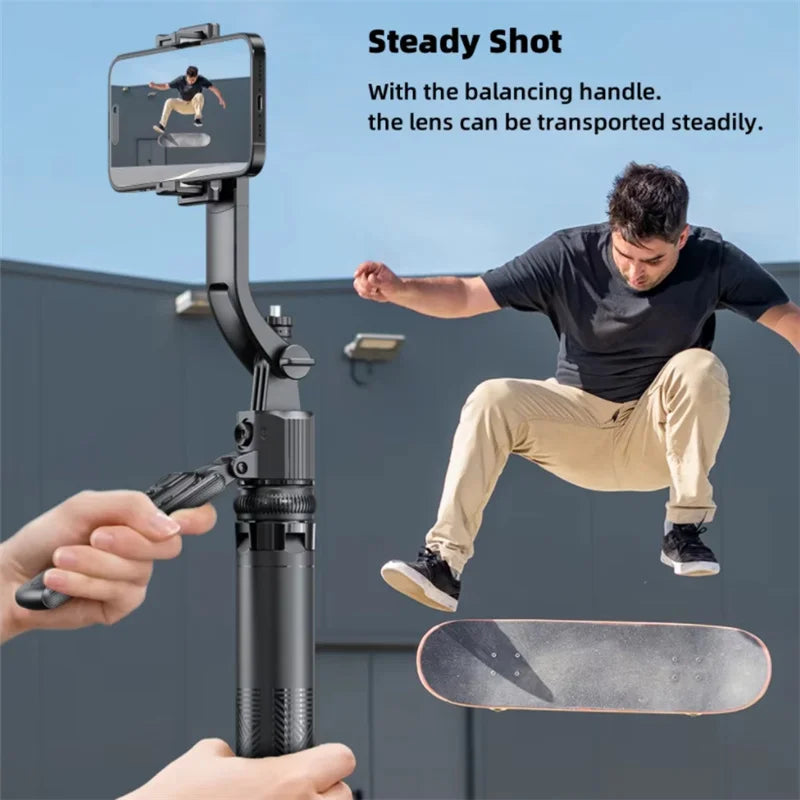 MEUYAG AI Gimbal Desktop Phone Holder Stabilizer 360°Auto Face Tracking selfie stick Tripod For Smartphone Video Vlog Live