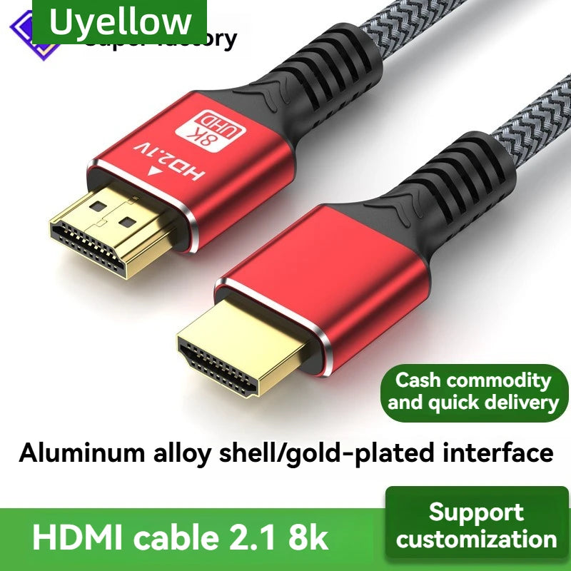 Uyellow 48Gbps HDMI-compatible Cable 8K 60Hz 50cm 1m 2m 3m 5m HDMI-compatible 2.1 Cable 4K 120Hz HDR 3D Effect Video for HDTV PC