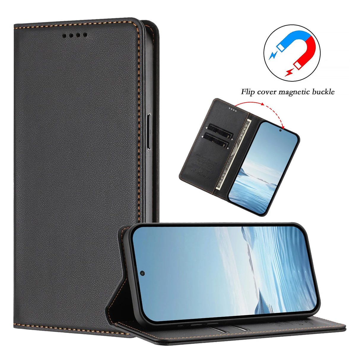 Leather Phone Case For Samsung Galaxy S26 Ultra S26 Edge S26 Plus S26 S25 Edge S25 Ultra S25 Plus S25 Flip Wallet
