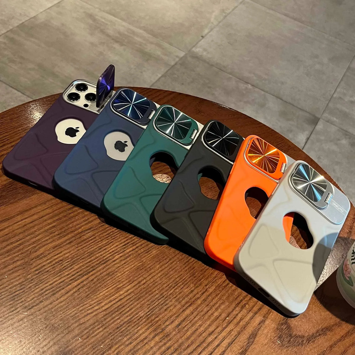 Fashion Logo Hole Magnetic Case for iPhone 17Air 12 13 14 15 16 17 Pro Max Plus Lens Protection Stand For Magsafe Silicone Cover