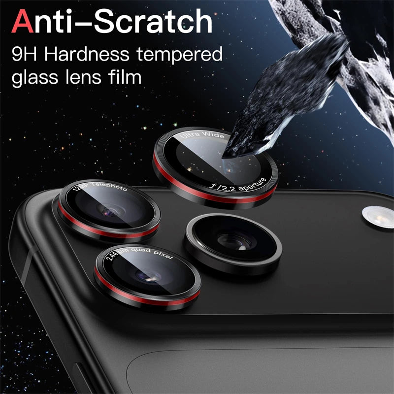 9H HD Camera Lens Screen Protector for IPhone 17 ProMax Air 16E 15 14 Pro Max Plus 13Mini Tempered Glass Lens Film Scratch Proof