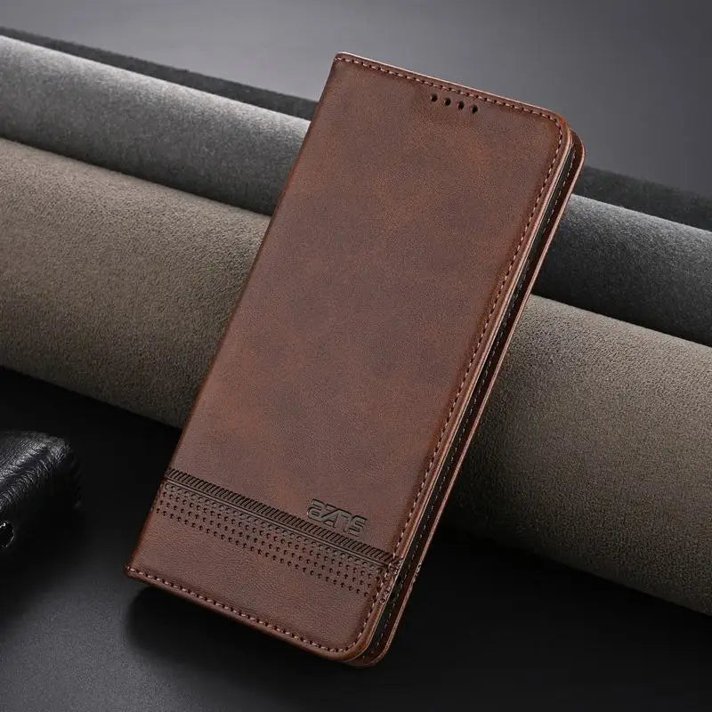 Leather Case For Samsung S26 S25 S24 S23 S22 S21 S20 Ultra Fe S8 S9 S10 Plus S25 Edge Case Luxury Magnetic Flip Phone Cover