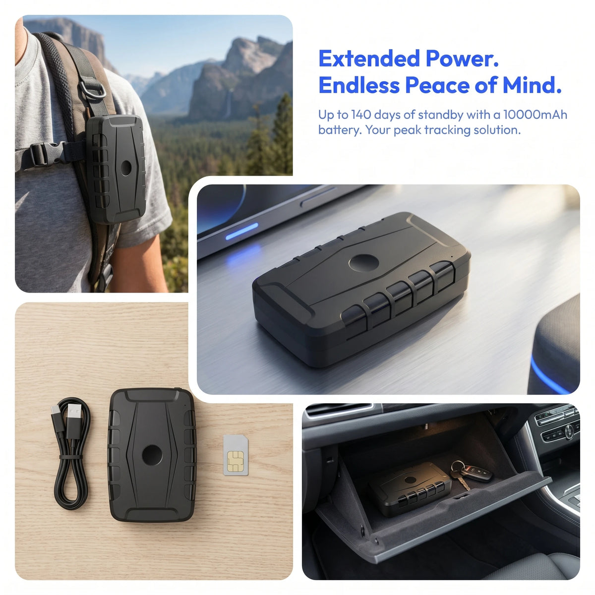TK918 10000mAh Battery 4G GPS Tracker Car Locator GPS 4G Positioners 10000mAh Magnetic Real Time for Car Motorcycle Free APP