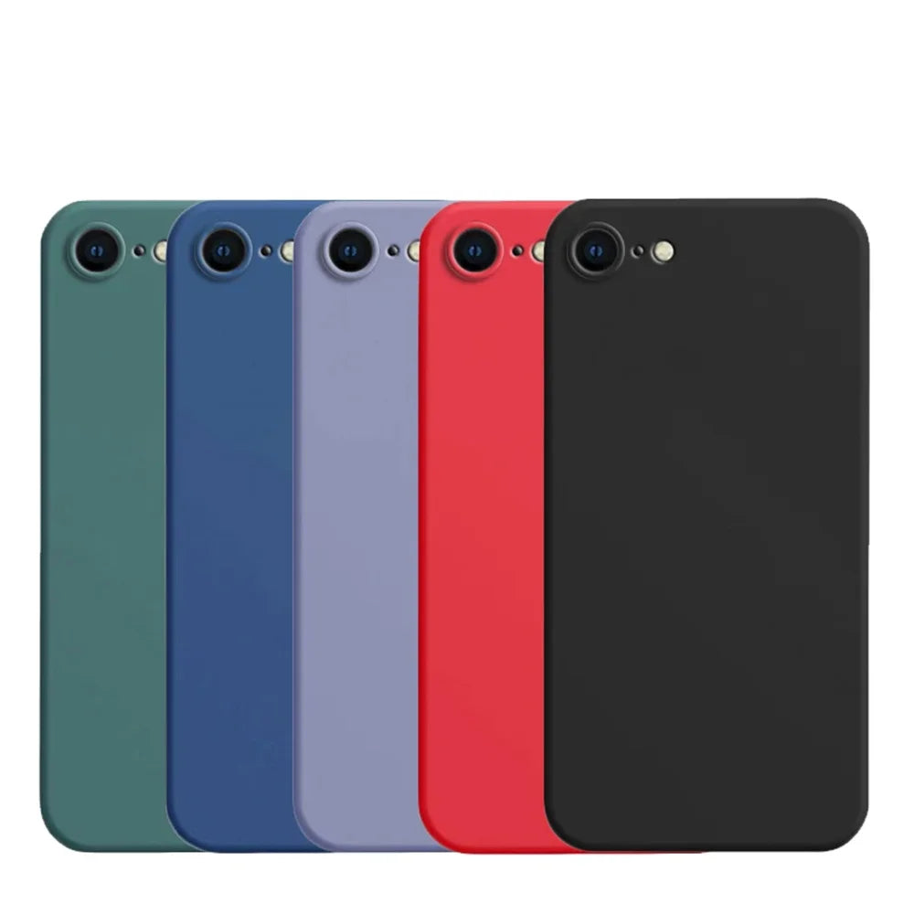 colorful Luxury Soft TPU Phone Case For iPhone 17E For iPhone 16E Cover 17E Original Liquid Silicone Shockproof Bumper Cover