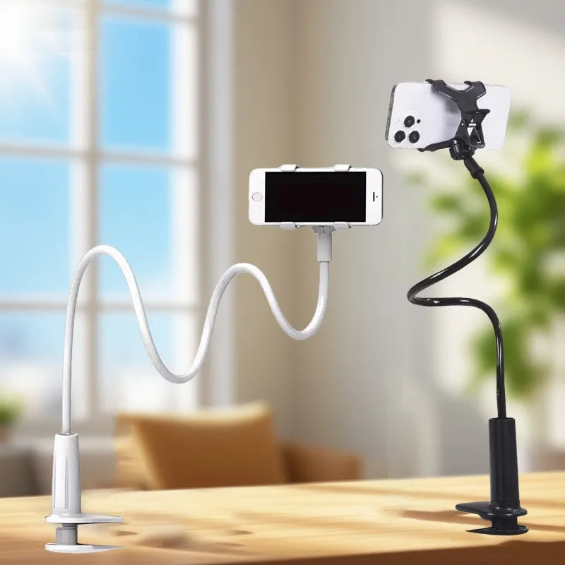 Lazy Bedside DesktopMobile Phone Clamp Bracket Flexible Long Arm Gooseneck Lazy Person Bracket With Handle Overhead Live Bracket