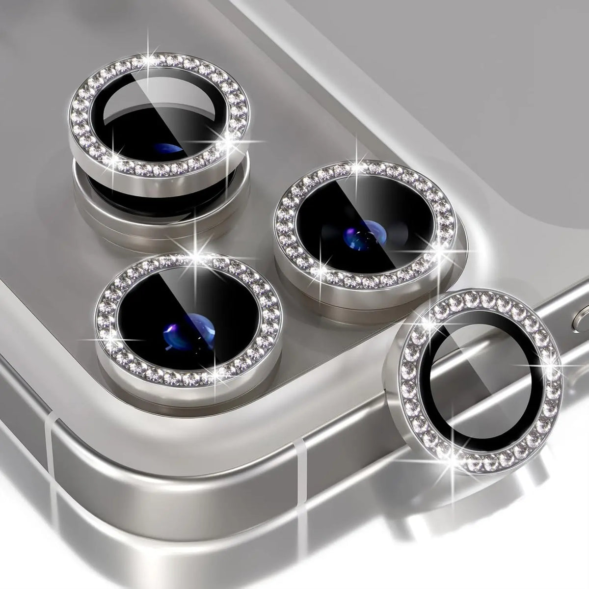 Bling Glitter Diamond Metal Frame Camera Protector For IPhone 17 Pro Max Air 17Pro Alloy Lens Tempered Glass Film Ring Cover Cap