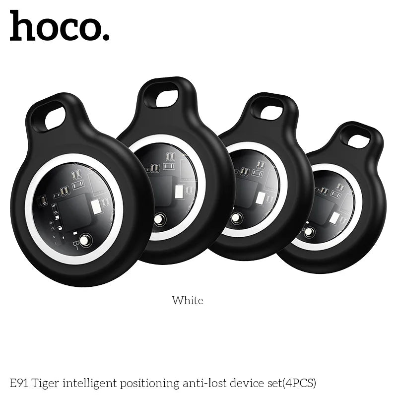 HOCO 4 Piece Anti-lost Tracker for Apple Airtag Replacemen IOS Find My Bluetooth GPS Tracker For Luggage Key Finder with Case