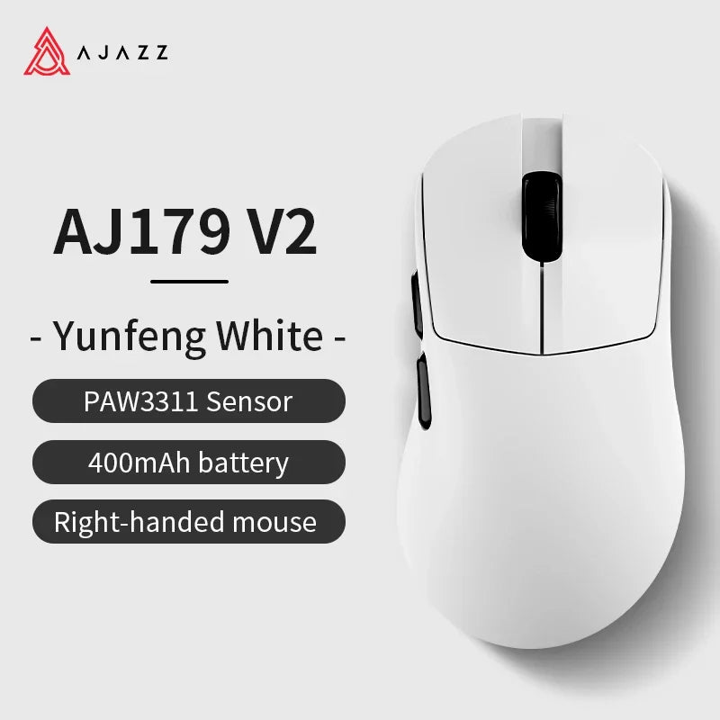 AJAZZ AJ179 V2/MAX Wireless Gaming Mouse 3 Model With Magnetic Attraction Charging Base PAW3311 Sensor 12000 DPI For PC Laptop