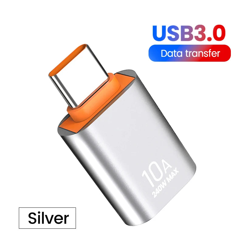 10A USB 3.0 To Type C Adapter OTG Type C Male To USB Female Converter For Laptop Xiaomi Samsung USBC Fast Charging Adaptador