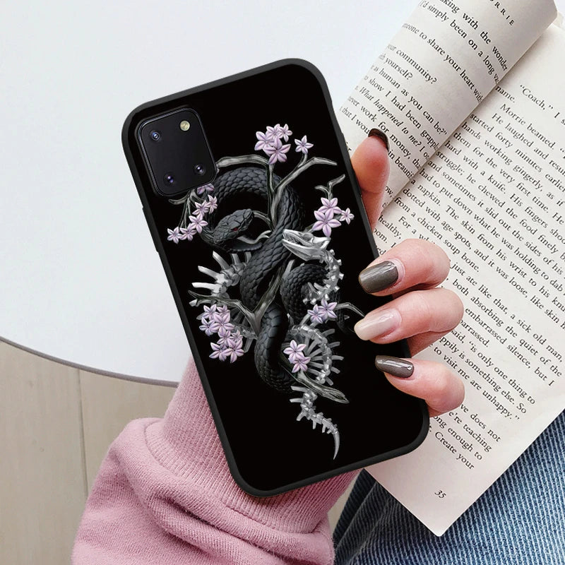 Soft Case For Samsung Galaxy Note 10 Lite Phone Cover Cute Flowers Butterfly Fundas TPU Coque For Samsung Note 10 Lite Bumper