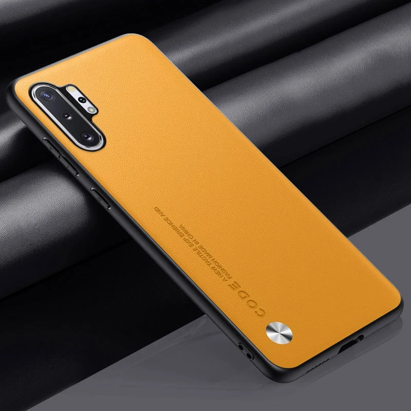 Luxury PU Leather Case For Samsung Galaxy Note 10 Plus Back Cover Silicone Full Protection Phone Case For Samsung Note10 Plus 5G