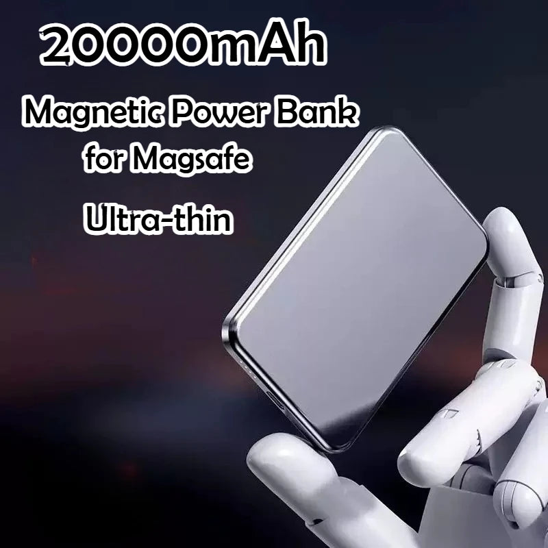 Taepiaai Magnetic Wireless Power Bank 20000mAh Ultra Thin Portable CCC Certified Super Fast Charging Pack for MagSafe for Iphone