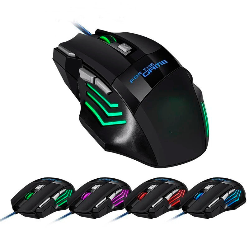 USB Wired Gaming Mouse Factory Direct Sales with Rainbow Lighting for Gaming