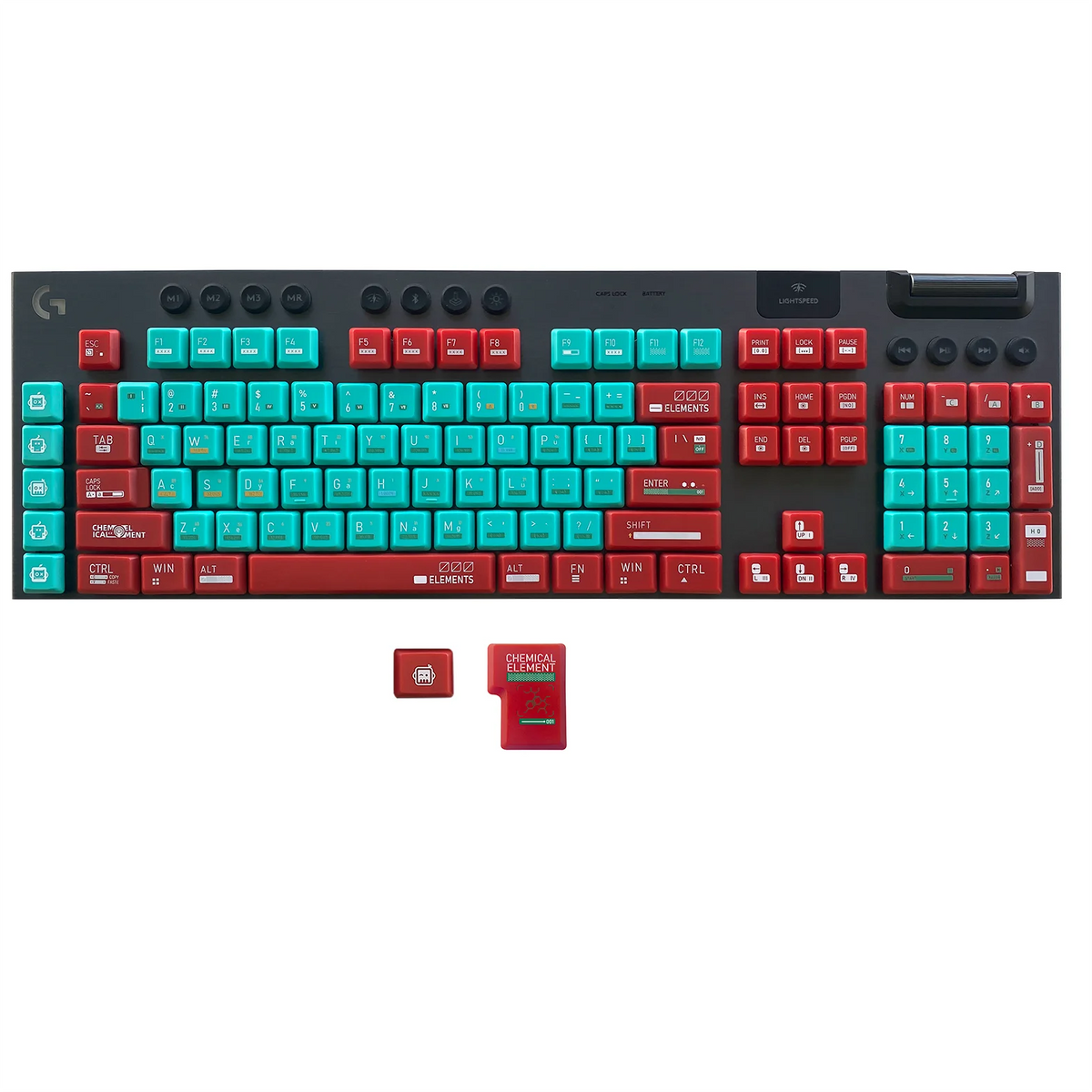 Dazzling Upgrade! G915 Dual-color Keycaps, PBT DIY Keycaps for Logitech G813/G815/G913/G915 TKL RGB Mechanical Gaming Keyboards