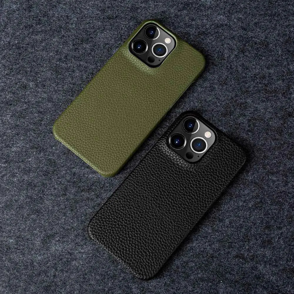 For iPhone 13 Pro Case Luxury Genuine Leather Cover Back Etui Coque Shockproof for Funda IPhone14 XR XSMax 15 7 8Plus 12 Carcasa