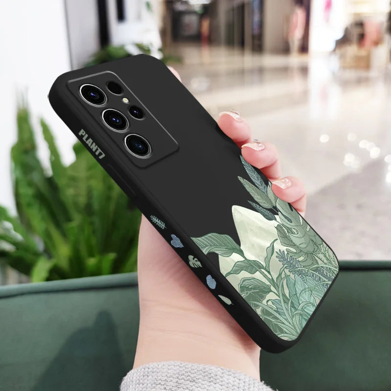 Forest Plant Phone Case For Samsung Galaxy S25 S24 S23 S22 S21 S20 S10 S10E Ultra Plus FE Note 20 Ultra 10 Plus Cover